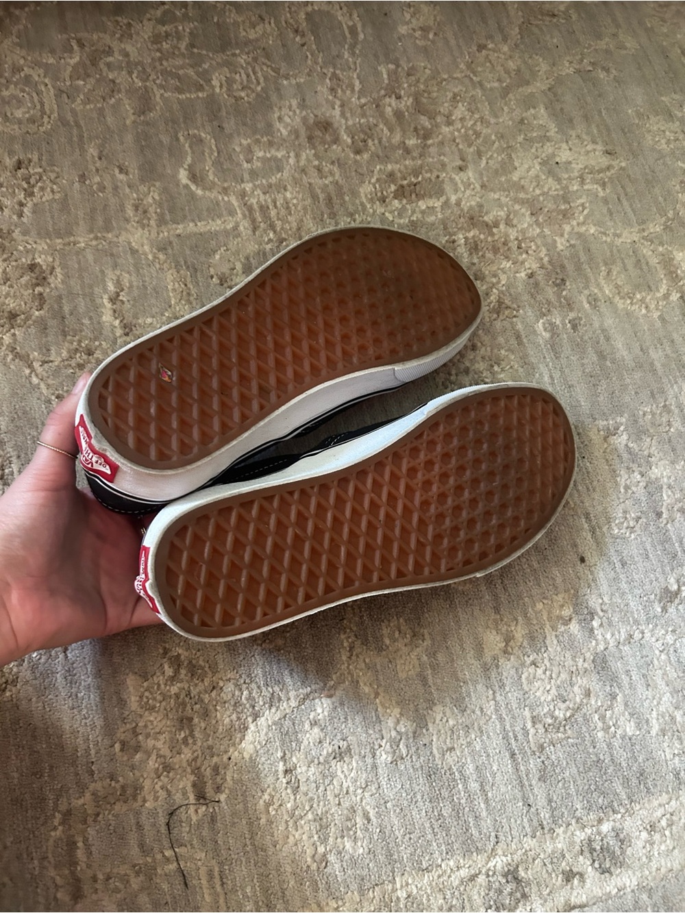 Vans Slip-Ons - Black with White Trim - Picture 2 of 2